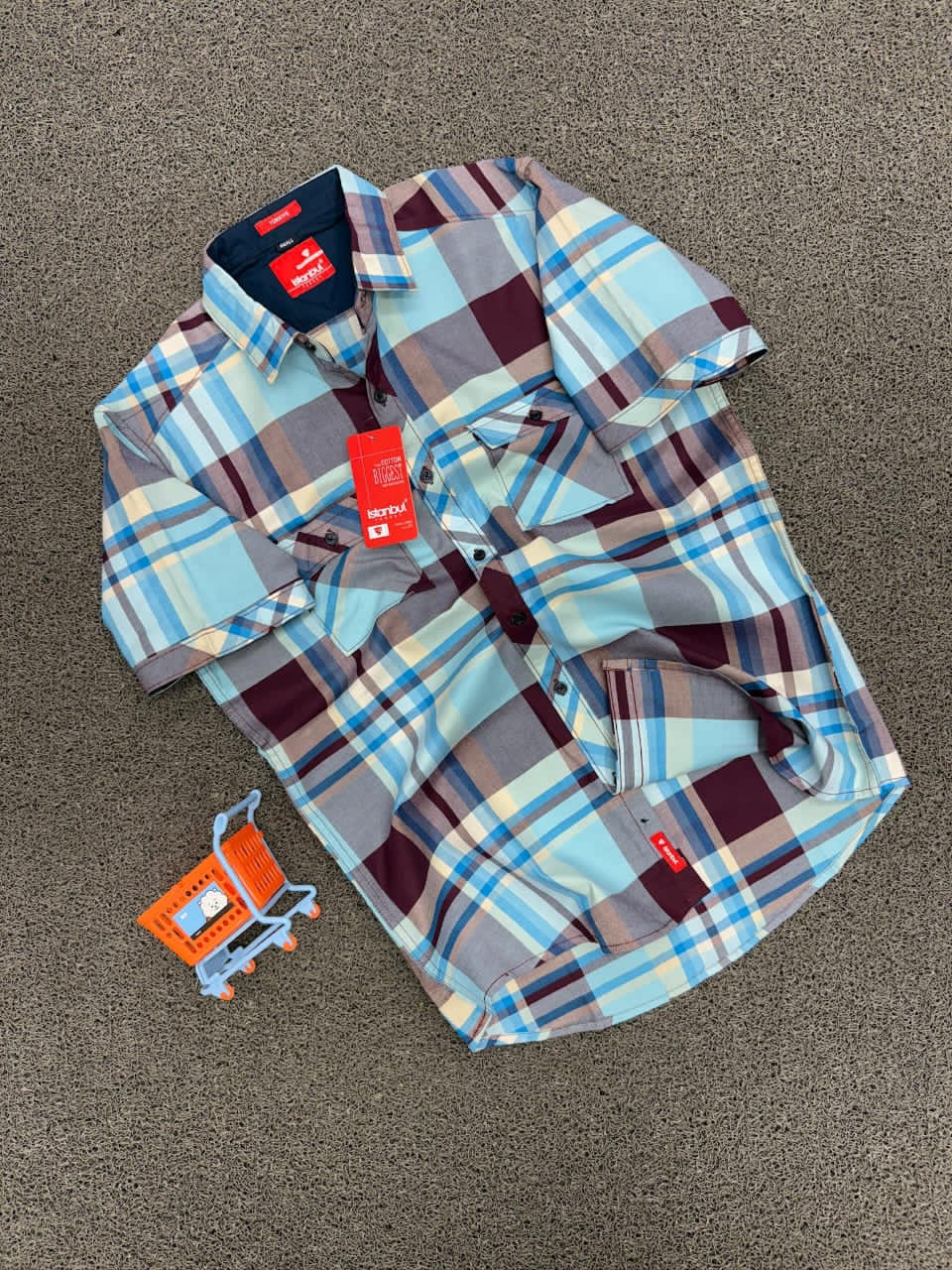 Short-Sleeve Checked Shirt